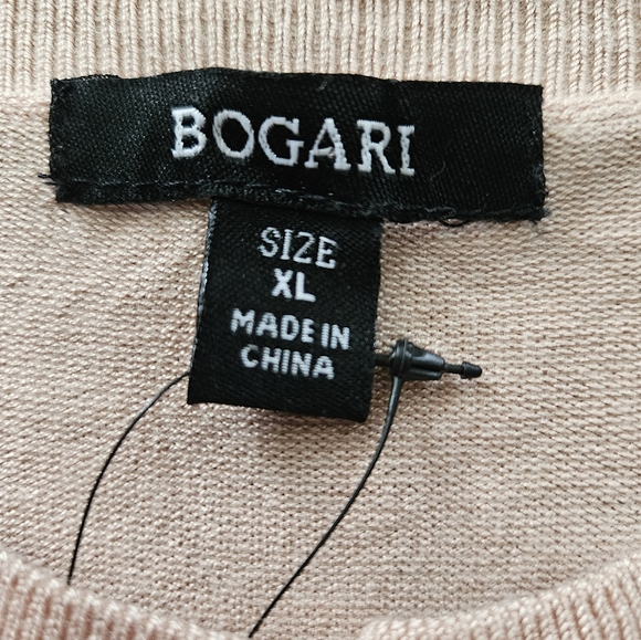 NWT - Silk Blend Bogari Flesh Colored Cardigan w Flower - Size XL - Picture 4 of 8